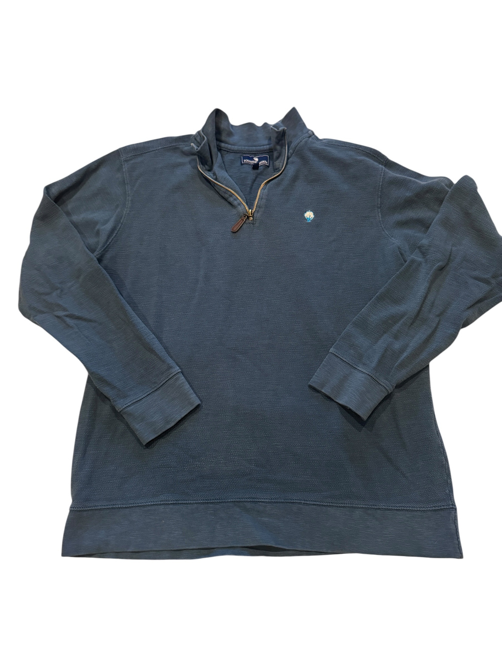 Southern Shirt Quarter Zip Pullover Cotton Blue Gray Size L